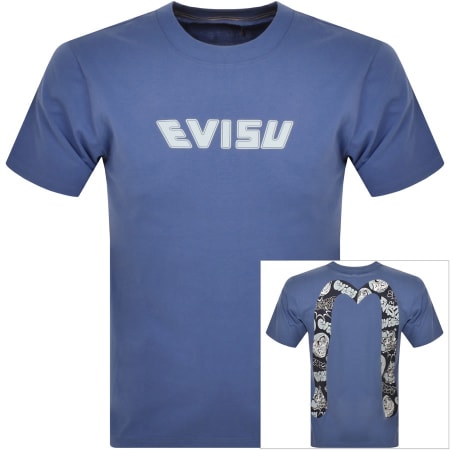 Product Image for Evisu Daruma Daicock Print T Shirt Blue