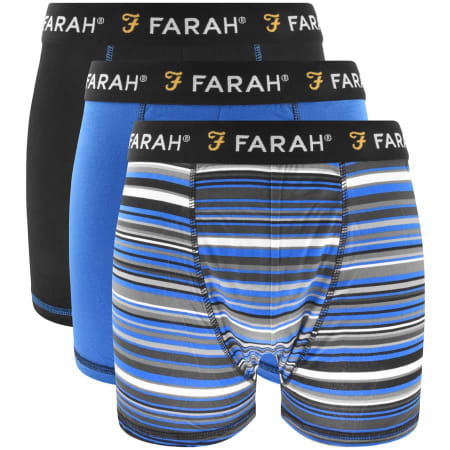 Product Image for Farah Vintage Sitka 3 Pack Boxer Shorts Blue