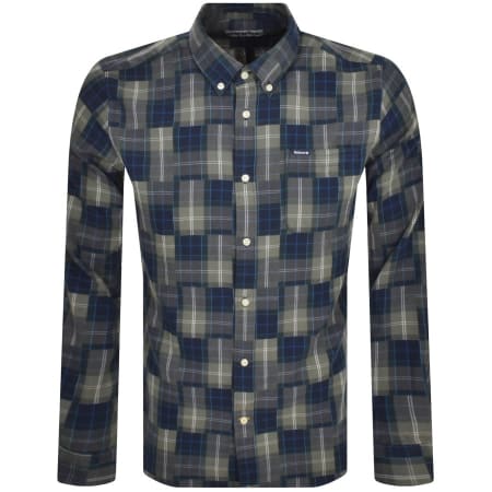 Product Image for Barbour Patch Check Long Sleeve Shirt Blue