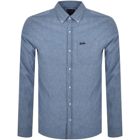 Product Image for Superdry Vintage Oxford Long Sleeved Shirt Blue