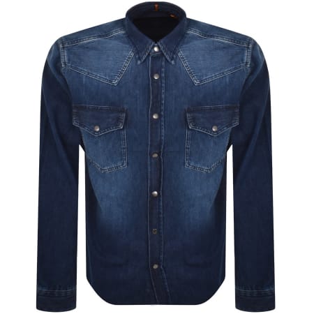 Product Image for BOSS Lebop Denim Overshirt Jacket Blue