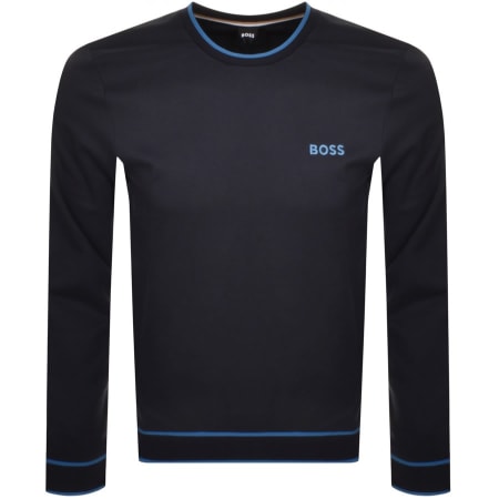 Lacoste Half Zip Logo Sweatshirt Navy | Mainline Menswear