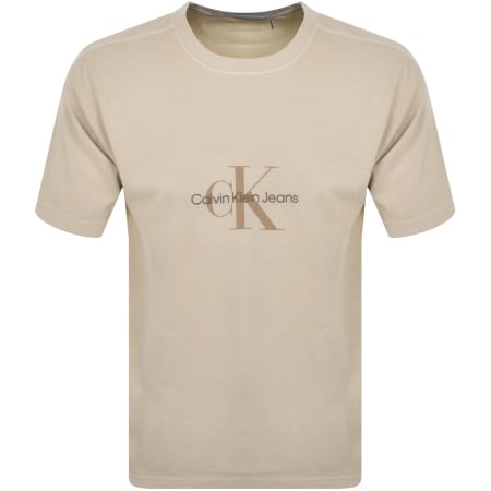 Product Image for Calvin Klein Jeans Monologo T Shirt Beige