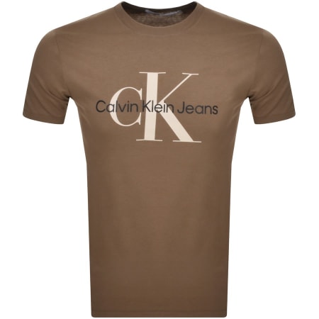 Product Image for Calvin Klein Jeans Monogram Logo T Shirt Brown