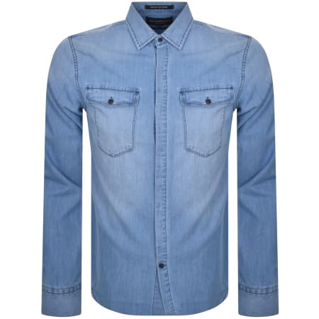 Product Image for Replay Denim Long Sleeve Shirt Blue