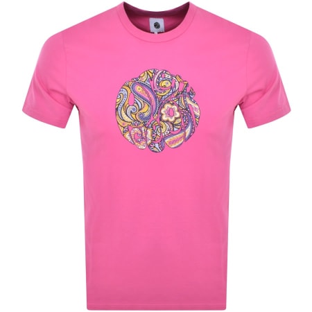 Product Image for Pretty Green Festival Paisley Printed Logo T Shirt