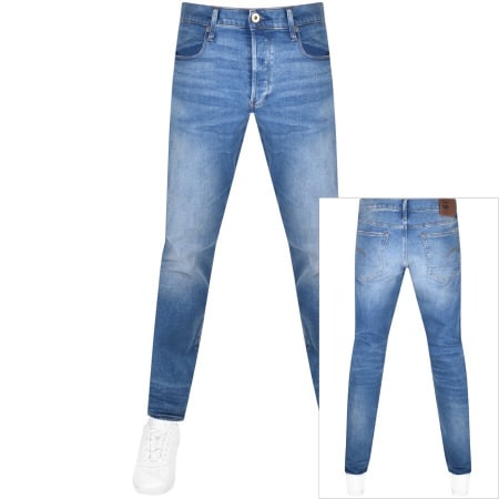 Product Image for G Star Raw 3301 Tapered Light Wash Jeans Blue