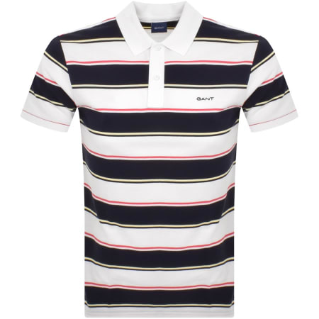 Product Image for Gant Multi Stripe Short Sleeve Polo T Shirt White