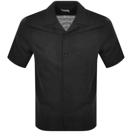 Product Image for Calvin Klein Linen Short Sleeve Shirt Black