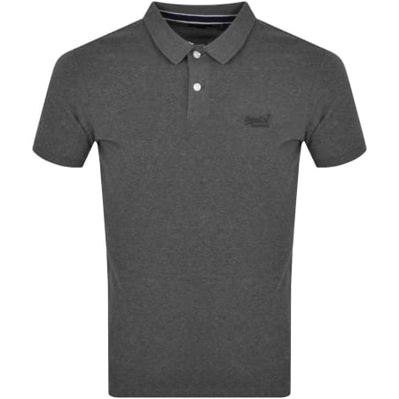 Product Image for Superdry Classic Pique Polo T Shirt Grey