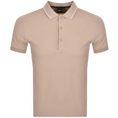Product Image for BOSS Paule 4 Jersey Polo T Shirt Beige