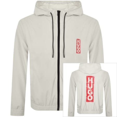 Product Image for HUGO Benjoe 2341 Hooded Jacket White