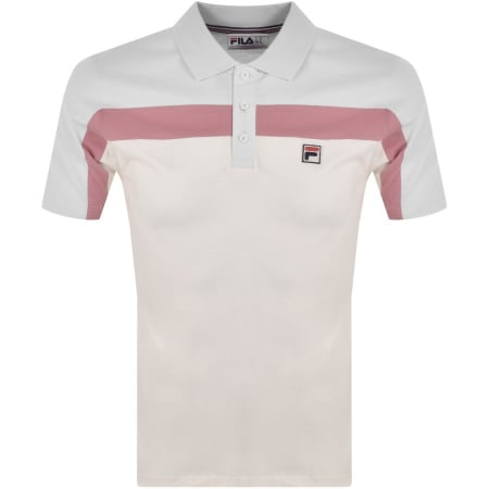 Product Image for Fila Vintage Cut And Sew Wash Polo T Shirt White