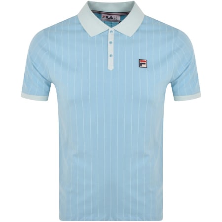 Product Image for Fila Vintage Classic Stripe Polo T Shirt Blue