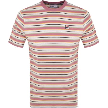 Product Image for Fila Vintage Yarn Dye Stripe T Shirt Pink