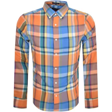 Product Image for Gant Long Sleeve Madras Shirt Orange