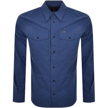 Product Image for G Star Raw Marine Slim Long Sleeved Shirt Blue