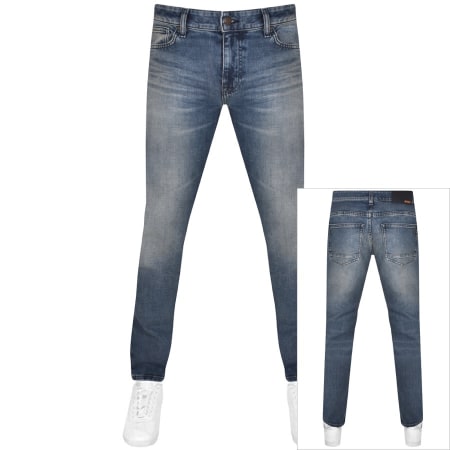 Product Image for BOSS Delaware Slim Fit Mid Wash Jeans Blue