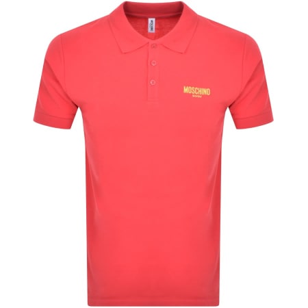 Product Image for Moschino Swim Short Sleeved Polo T Shirt Pink