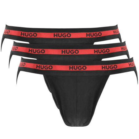 Product Image for HUGO 3 Pack Triplet Planet Jockstrap Black