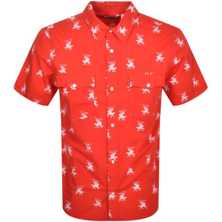 Product Image for Levis Western Short Sleeved Shirt Red