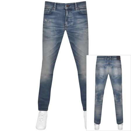 Product Image for BOSS Delano Slim Tapered Mid Wash Jeans Blue