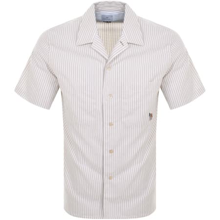 Product Image for Paul Smith Stripe Short Sleeved Shirt Khaki