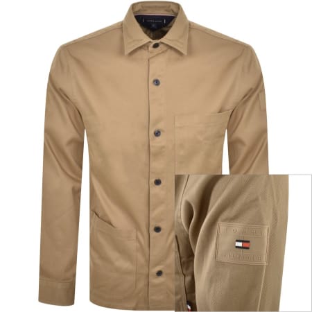 Product Image for Tommy Hilfiger Heavy Twill Solid Overshirt Brown