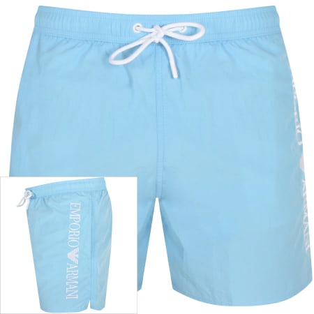 Product Image for Emporio Armani Logo Swim Shorts Blue