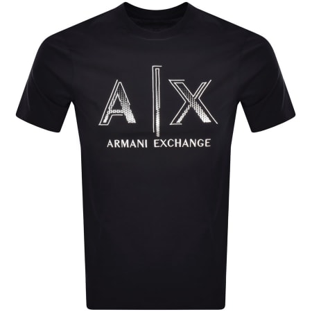 Armani Exchange Crew Neck Logo T Shirt Navy | Mainline Menswear