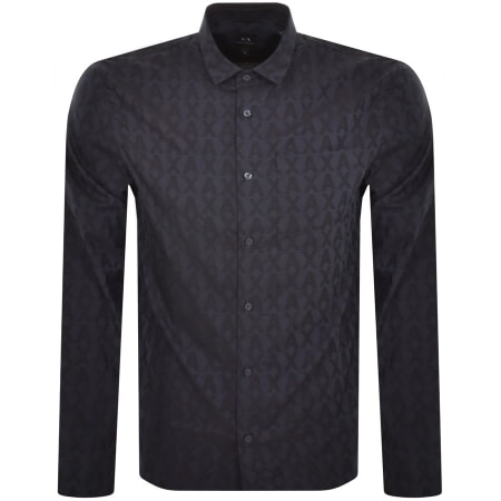 Product Image for Armani Exchange Long Sleeve Shirt Navy