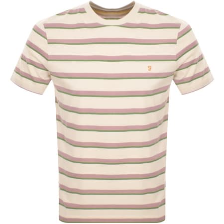 Product Image for Farah Vintage Coxsone Multi Stripe T Shirt Beige
