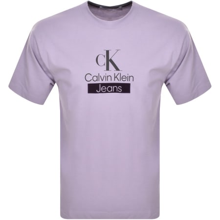 Product Image for Calvin Klein Jeans Archival Logo T Shirt Lilac