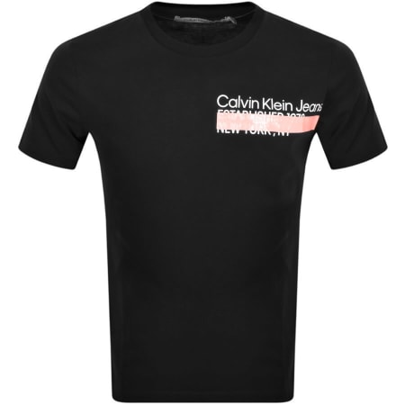 Product Image for Calvin Klein Jeans Address Logo T Shirt Black