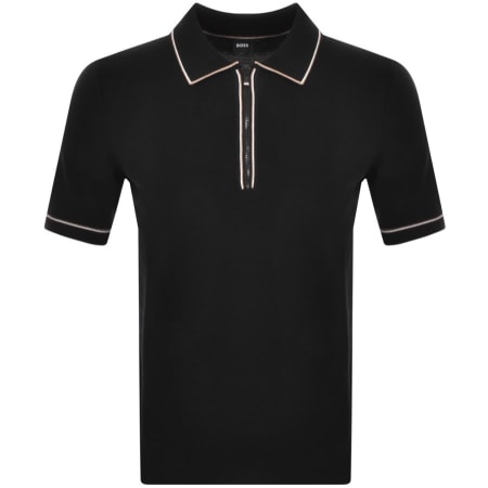 Product Image for BOSS Oleonardo Knit Polo T Shirt Black