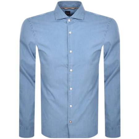 Product Image for BOSS C HAL Kent Long Sleeve Shirt Blue