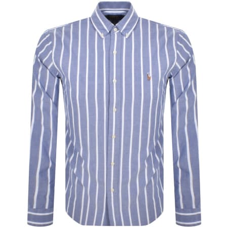 Ralph Lauren Gingham Long Sleeve Shirt Blue | Mainline Menswear