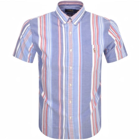 Recommended Product Image for Ralph Lauren Stripe Short Sleeve Shirt Navy