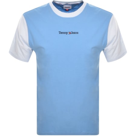 Product Image for Tommy Jeans Loungewear Contrast Logo T Shirt Blue
