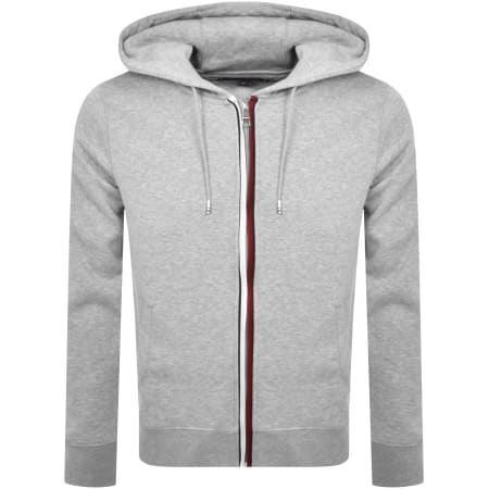 Product Image for Tommy Hilfiger Global Stripe Full Zip Hoodie Grey