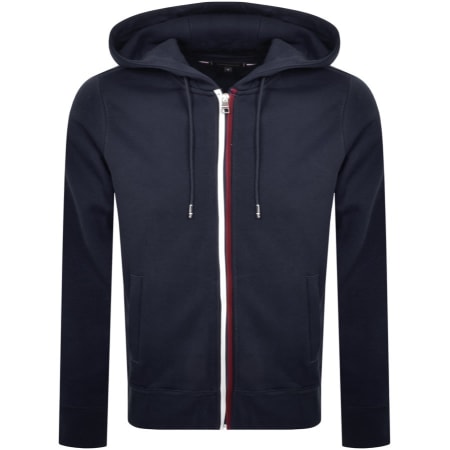 Product Image for Tommy Hilfiger Global Stripe Full Zip Hoodie Navy