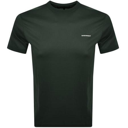 Product Image for Emporio Armani Short Sleeved Logo T Shirt Green