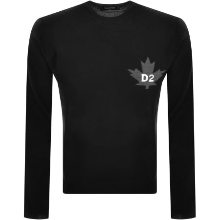 Product Image for DSQUARED2 Logo Knit Jumper Black