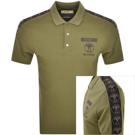 Product Image for Moschino Jaquard Polo T Shirt Green