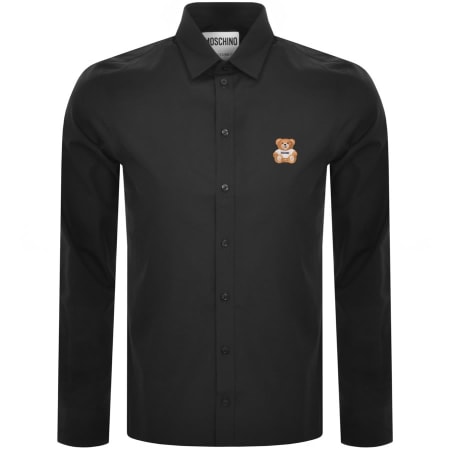 Product Image for Moschino Long Sleeve Teddy Patch Shirt Black