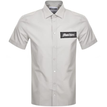 Product Image for Moschino Logo Short Sleeve Shirt Grey