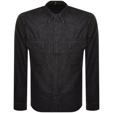 Product Image for BOSS Lebop Denim Overshirt Jacket Black