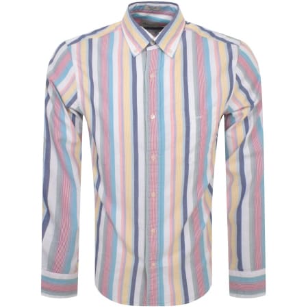 Product Image for Gant Oxford Multi Stripe Long Sleeved Shirt White