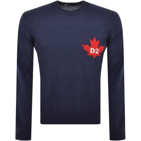 Product Image for DSQUARED2 Logo Knit Jumper Navy