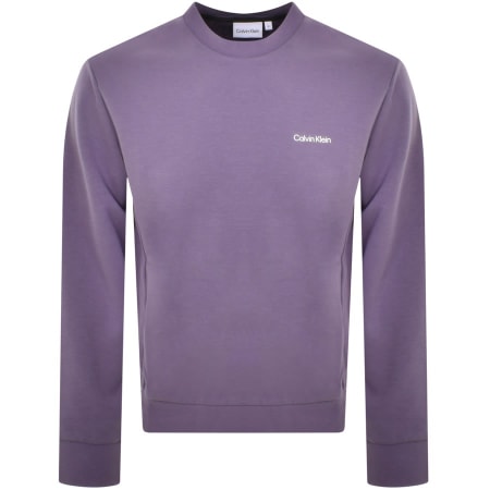 Product Image for Calvin Klein Logo Crew Neck Sweatshirt Purple